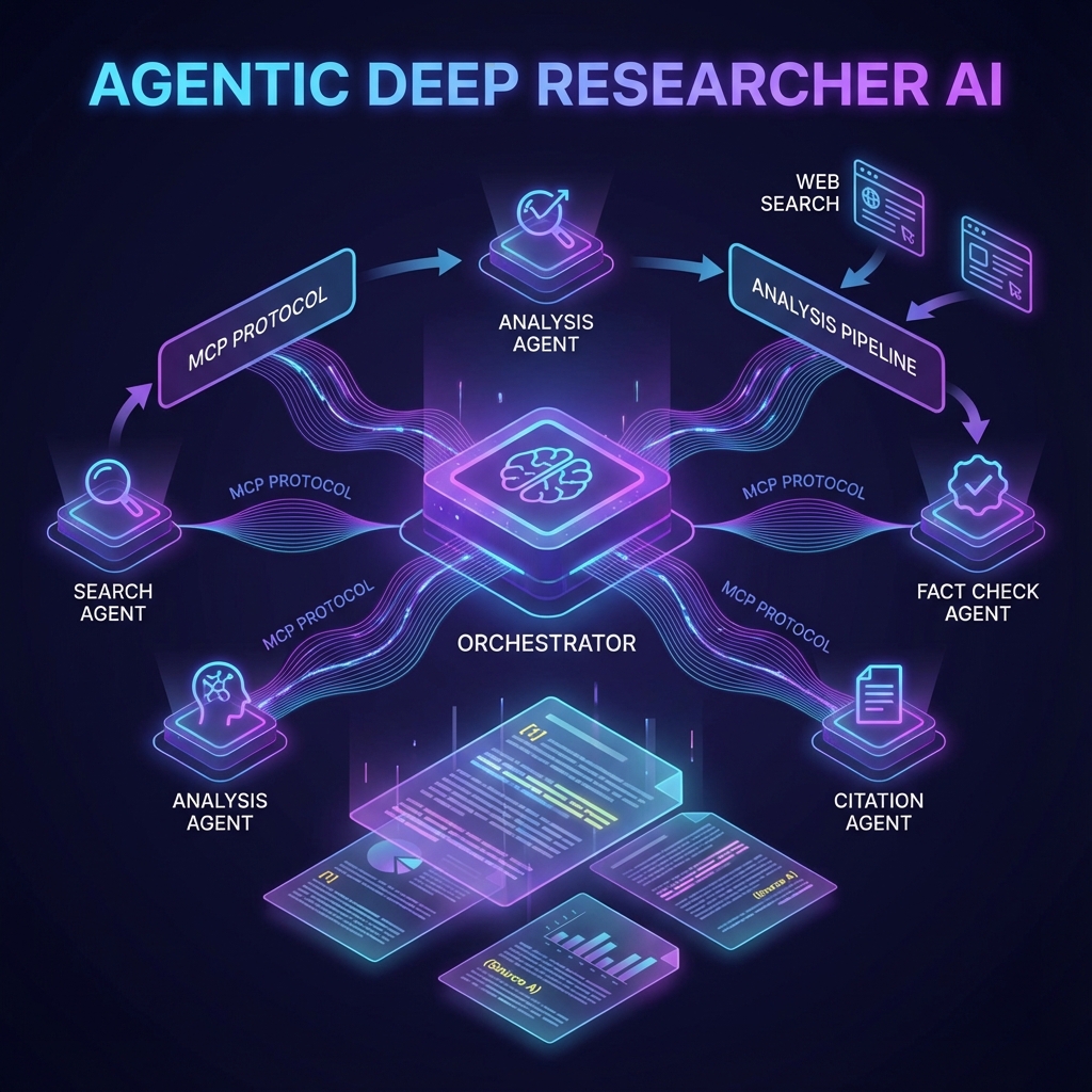 Agentic Deep Researcher – Multi-Agent Web Research System